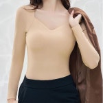 고탄력 여성 내복 상의 기능성 브라 일체형 발열 내의