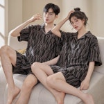 여름 커플잠옷 아이스 실크잠옷 신혼부부 홈웨어 남성 여성 남성 L G1551