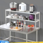 주방 상부선반 업소용 2단선반 스텐선반 2층 수납 스텐 상부장 영업용 길이 후면 폭80 28 가로 60 세로 30 높이 40홑겹 더하