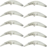 10PCS 무도장 루어 블랭크 10 14 38g 크랭크베이트 시뮬레이션 본체 클리어 하드 베이트 송어 연어 수