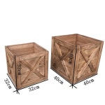 원목 수납함 정사각형 사각나무상자 소형 목재 주점 뚜껑 색상은 박스 32