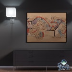 율아트 전통 민화액자 책가도 1 용그림 거실 인테리어 액자 한국화 동양화 합격기원 돈들어오는그림 아크섹 액자 S mm 118X169