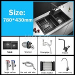 더블 보울 주방 싱크대 마운트 야채 세척 대야 고정장치 배수 채 1개 17 G7843