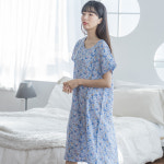 디노바시 디노바시 여성용 그린인견 반팔 원피스 플라워드림