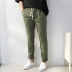 MIR 미르미르 남자 린넨 스판 마 밴딩 슬랙스 28 42 까지 카키 38 39