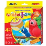 금강앵무 아이클레이 4색 18g 감각놀이 컬러점토 만들기 유치원 랍코저