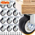 1 4세트 나사 유니버셜 회전 캐스터 내성 음소거 헤비 듀티 가구 휠 360 액세서리