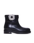 Other Brand MACH MACH 쥬얼 장식 레더 앵클 부츠 1713898