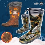 키다리슈즈 남성 겨울 방한장화 카프장화 털내피 낚시 캠핑 요팅 방수 카모카프방한장화 280 카모 H2509 280