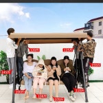 루보아 야외 흔들 그네 의자 펜션 팬션 리조트 2인용 전원주택 공원 벤치 호텔 카페 정원 1 충량 만자형 그네 3인 무등