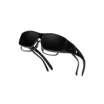 SIPHEW 슈퍼 다크 Fit Over 선글라스 for Men 여성 Polarized 랩 A라운드 Sun 글래스