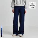 포레스트핏 하이웨스트 2기장 세미와이드 데님 팬츠 J2434 511646