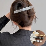 일자 메탈 대형 머리핀 정리 헤어 클립 왕 공주 리본 집게