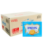크라운 크림 산도 161g 12개 1박스 한박스 대용량 크림 맛 샌드 쿠키 과자 비스켓 주전 부리 스낵 웨하스