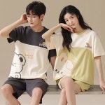 ANYOU 순면 자주잠옷 커플 잠옷 홈웨어 KO10 남자