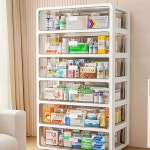 약 보관 진열대 정리대 클래식 킹 4층 박스 가정용 디스플레이 대형