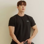 짐브로 메쉬 스몰로고 머슬핏 반팔 - 카키