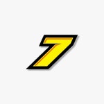 오토바이 탱크 측면 패널 스티커 스쿠터 페어링 헬멧 비닐 데칼 9 Number 7 1개 A Height