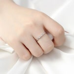 비타리토 실버925 백금도금 샤인커팅 오픈링 반지