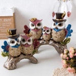 식당 가게 돈들어오는 부엉이 장식품 커플 개업선물 거실꾸미기