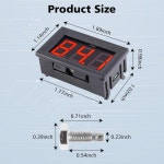 PEMENOL 12V 적색 화씨 디지털 온도계 -76F 999F LED 디스플레이 산업용 등급 0 5m K형 열전대 온도 센서 M6 1 Pc