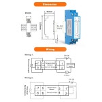 온도 센서 트랜스듀서 트랜스포머 PT 100 출력 DC 입력 0-200 C도 섭씨 0-10V