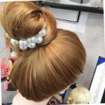 우아한 진주 헤어 머리끈 당고머리끈