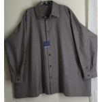 에스칸다 Sz 1 NATURAL BISON 96 Cashmere Flannel Jersey 32 Shirt Jacket Top