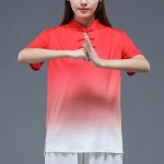남녀 공용 쿵푸 드레스 무술 유니폼 반팔 그라데이션 쿤 마스터 우슈 태극권 01 S 01 See Picture 1개