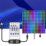 개별 주소 지정 LED 패널 라이트 모듈 매트릭스 스크린 USB 28 키 BT WIFI 음악 컨트롤러 16X WS2812B