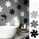 중앙데코 바람개비스타일 모자이크타일 박스판매 바람개비 1box 13장1 13개