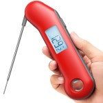 써모메이븐 프로페셔널 I 육류 온도계 디지털 3배 빠른 0 5초 읽기 NIST 정확도 0 5 F 100 방수 프로브 자동 회전 밝은 표시등 캔디 그릴 BBQ