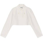 GANNI 가니 슬러브 린넨 크롭 블레이저 재킷 F7879