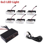 비상 점멸등 차량 자동차 전방 데크 그릴 스트로브 라이트 경찰 H and 1개 2 6x3 LED Light