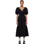 GANNI 가니 코튼 포플린 스목 롱 맥시 드레스 TP839512512