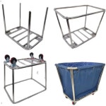 접이식 더티 린넨 장바구니 카트 세탁카트 세탁물 수거