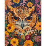 손으로 그린 올빼미 스타일 동물 새 풍경 아크릴 그림 숫자 키트 B no frame 1개 7 H6475