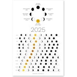 3347510 2025년 달력 Thankful Greetings 2025 문페이즈 플랫 - 매달기 가능한 달 표면 벽 포스
