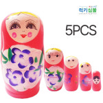 럭키심볼 행운의 마트료시카 5pcs 1세트 신혼선물 집들이선물 결혼선물 행운의 마트료시카 핑크제니