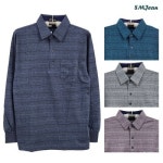 에스엠진 남자 긴팔 티셔츠 중년 남성 카라티 봄 가을 SMJ1753