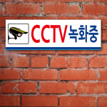 EsignMART 이사인마트 CCTV 안내 표지판 크기및소재 A2 알루미늄 100840