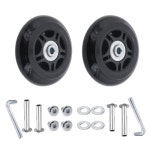 Joyangy 68 x Luggage Wheels Replacement 2Pcs Rubber Suitcase Swivel Caster Wheels Repa