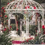 장미넝쿨지지대 철제 돔 울타리 정원