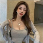 2024 봄 새 슬림핏 슬림핏 긴팔티셔츠 소트 롱 패딩 긴팔 2건 세트 여성 S