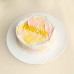 라니케이크 레어 치즈 팔레트 레터링 케이크