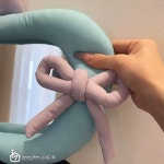 거울 귀여운 쿠션 패딩 패딩거울 벽걸이 장식 사과 연하늘색 직물 특이한 분홍색