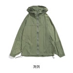 얼랏이스트 아노락 남녀공용 오버핏 바람막이 자켓 카키 88