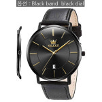 OLEVS Mens Watches Minimalist Ultra Thin Fashion Casual Analog Quartz Date Watch Waterproo G5869HPMB