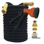 고압 세차 확장형 정원 호스 더블 금속 커넥터 릴 농장 D 50피트 1개 5 Hose with gun 5