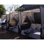 프라이빗 캐노피 야외 썬베드 데이베드 라탄 소파 펜션 워터파크 풀빌라